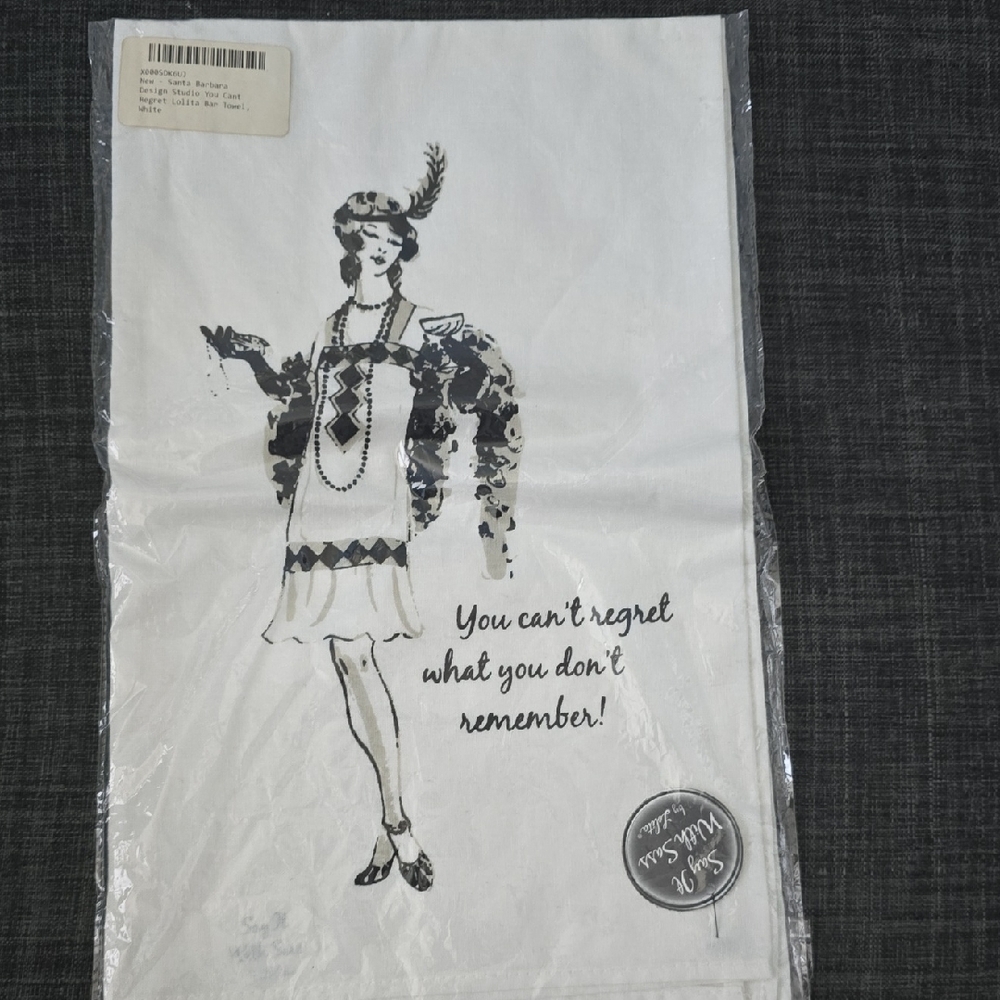 Chic Black and White Decorative Towel